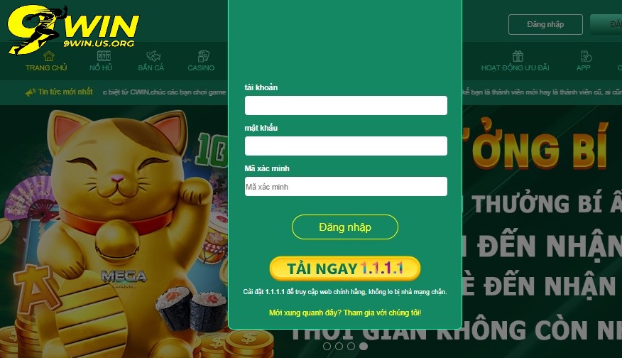 Các bước Đăng nhập 9win nhanh chóng, đơn giản